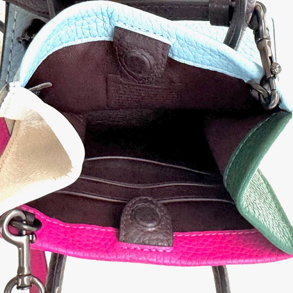 Coach Glovetanned Pebble Leather Colorblock Mini Tote Bag - Picture 6 of 10